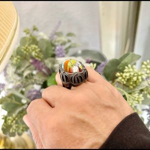 MURRANO GLASS RING/EARRINGS/NECKLACE SET